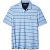 imageNautica Mens Classic Short Sleeve Striped Polo ShirtNoon Blue