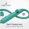 imageNautica B310 Sport Wireless Bluetooth Earphones with TypeC Charging Cable Neckband Earphones Magnetic Earbuds Bluetooth v50 Earphones High Volume Levels Flexibility Portable Sweat Proof Green