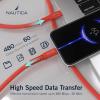 imageNautica TypeC to TypeC Cable 7 ft USBC to USBC Fast Charging Cable with 65W Power Delivery amp 480Mbps Data Transfer Compatible for Google Pixel Samsung and Apple Devices amp More 7FT NavyRed