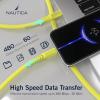 imageNautica TypeC to TypeC Cable 7 ft USBC to USBC Fast Charging Cable with 65W Power Delivery amp 480Mbps Data Transfer Compatible for Google Pixel Samsung and Apple Devices amp More 7FT NavyYellow