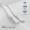 imageNautica USB C to Lightning Cable Type C to Lightning Cable USB C Charger MFi Verified Fast Charger Charging Cord Compatible with iPhone 1312 Pro Max11XXSXR iPad AirPod 4 Ft WhiteWhite