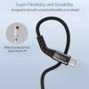 imageNautica USBC to USBC Cable 15W HighSpeed Charging Durable Braided Cable Premium Quality Universal Compatibility Black