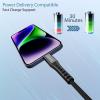 imageNautica USBC to USBC Cable 15W HighSpeed Charging Durable Braided Cable Premium Quality Universal Compatibility Black