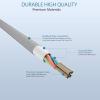 imageNautica USBC to USBC Cable 15W HighSpeed Charging Durable Braided Cable Premium Quality Universal Compatibility Gray