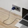 imageNautica USBC to USBC Cable 15W HighSpeed Charging Durable Braided Cable Premium Quality Universal Compatibility Gray