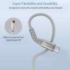 imageNautica USBC to USBC Cable 15W HighSpeed Charging Durable Braided Cable Premium Quality Universal Compatibility Gray