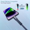 imageNautica USBC to USBC Cable 15W HighSpeed Charging Durable Braided Cable Premium Quality Universal Compatibility Navy