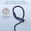 imageNautica USBC to USBC Cable 15W HighSpeed Charging Durable Braided Cable Premium Quality Universal Compatibility Navy