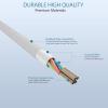 imageNautica USBC to USBC Cable 15W HighSpeed Charging Durable Braided Cable Premium Quality Universal Compatibility White
