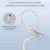 imageNautica USBC to USBC Cable 15W HighSpeed Charging Durable Braided Cable Premium Quality Universal Compatibility White