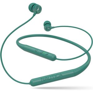 imageNautica B310 Sport Wireless Bluetooth Earphones with TypeC Charging Cable Neckband Earphones Magnetic Earbuds Bluetooth v50 Earphones High Volume Levels Flexibility Portable Sweat Proof Green