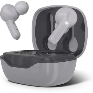 imageNautica T400 True Wireless Earbuds Bluetooth v51 TWS inEar Earphones with Builtin Mic Charging Case Touch Control Ergonomic Design SweatProof USBC Gray
