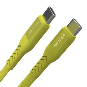 imageNautica TypeC to TypeC Cable 7 ft USBC to USBC Fast Charging Cable with 65W Power Delivery amp 480Mbps Data Transfer Compatible for Google Pixel Samsung and Apple Devices amp More 7FT NavyYellow