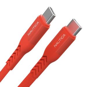 imageNautica TypeC to TypeC Cable 7 ft USBC to USBC Fast Charging Cable with 65W Power Delivery amp 480Mbps Data Transfer Compatible for Google Pixel Samsung and Apple Devices amp More 7FT NavyRed