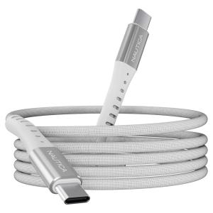 imageNautica USBC to USBC Cable 15W HighSpeed Charging Durable Braided Cable Premium Quality Universal Compatibility White