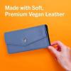 imageNautica Money Manager RFID Slim and Small Wallet for Women  Credit Card Holder with Coin Purse and Zipper Wallet Womens Clutch OrganizerColorblock Indigo