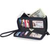 imageNautica On The Double Zip Around Vegan Leather Womens RFID Clutch Wallet With Wristlet Strap IndigoIndigo