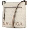 imageNautica Lakeside Signature Jaquard North South Crossbody BagOuter Banks Bone Multi