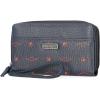 imageNautica On The Double Zip Around Vegan Leather Womens RFID Clutch Wallet With Wristlet Strap IndigoIndigoRed