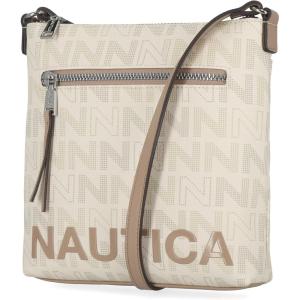 imageNautica Lakeside Signature Jaquard North South Crossbody BagOuter Banks Bone Multi