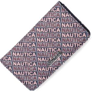 imageNautica Seaside Slim Womens Wallet RFID Blocking Credit Card Holder Coin Purse Checkbook Organizer Clutch Small Vegan Leather Wallet for Travel Black LogoBlack Jacquard