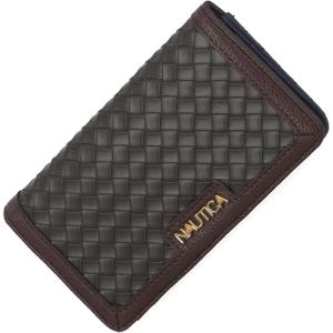 imageNautica Seaside Slim Womens Wallet RFID Blocking Credit Card Holder Coin Purse Checkbook Organizer Clutch Small Vegan Leather Wallet for Travel Black LogoEspresso Woven