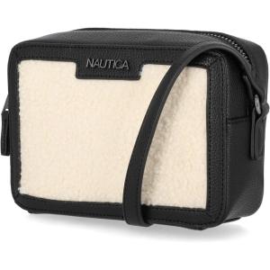 imageNautica Womens Candid Camera Adjustable Crossbody BagBlack Sherpa