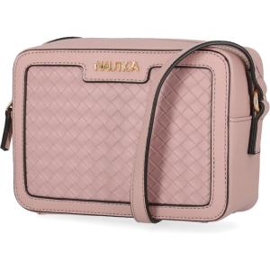 imageNautica Womens Candid Camera Adjustable Crossbody BagBlush Woven