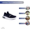 imageNautica Kids Athletic SlipOn Sneakers  Comfortable Bungee Running Shoes for Boys and Girls  Stylish and Supportive Footwear for Active Kids Big KidLittle KidToddlerNavy Whitesummr