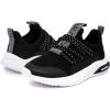 imageNautica Kids Athletic SlipOn Sneakers  Comfortable Bungee Running Shoes for Boys and Girls  Stylish and Supportive Footwear for Active Kids Big KidLittle KidToddlerBlack Silverswimm