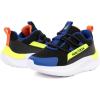 imageNautica Kids Boys and Girls Athletic SlipOn Sneakers Lightweight Bungee Running Shoes for Toddler Little Kid and Big KidBlack Blue