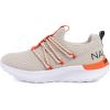 imageNautica Kids Boys and Girls Athletic SlipOn Sneakers Lightweight Bungee Running Shoes for Toddler Little Kid and Big KidBone Orangestellan