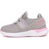 imageNautica Kids Boys and Girls Athletic SlipOn Sneakers Lightweight Bungee Running Shoes for Toddler Little Kid and Big KidGrey Pink Glitter