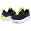 imageNautica Kids Boys and Girls Athletic SlipOn Sneakers Lightweight Bungee Running Shoes for Toddler Little Kid and Big KidNavy Limeselah
