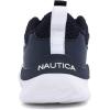 imageNautica Kids Boys and Girls Athletic SlipOn Sneakers Lightweight Bungee Running Shoes for Toddler Little Kid and Big KidNavy White