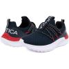 imageNautica Kids Boys and Girls Athletic SlipOn Sneakers Lightweight Bungee Running Shoes for Toddler Little Kid and Big KidNavy White Redselah