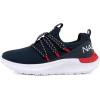 imageNautica Kids Boys and Girls Athletic SlipOn Sneakers Lightweight Bungee Running Shoes for Toddler Little Kid and Big KidNavy White Redselah