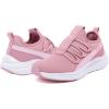 imageNautica Kids Boys and Girls Athletic SlipOn Sneakers Lightweight Bungee Running Shoes for Toddler Little Kid and Big KidPink on Pinkseabert