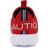 imageNautica Kids Boys and Girls Athletic SlipOn Sneakers Lightweight Bungee Running Shoes for Toddler Little Kid and Big KidRed Tonal