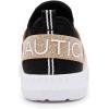 imageNautica Kids Boys and Girls Athletic SlipOn Sneakers Lightweight Bungee Running Shoes for Toddler Little Kid and Big KidRose Gold Black