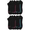 imageNautica Womens Low Cut Socks  12 Pack Moisture Wicking Cushioned Athletic No Show Socks for WomenBlack Lines