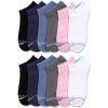 imageNautica Womens Low Cut Socks  12 Pack Moisture Wicking Cushioned Athletic No Show Socks for WomenPink Assorted