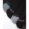 imageNautica Womens Quarter Cut Moisture Control Athletic Socks with Cushioned Comfort 12 PackBlack Multi