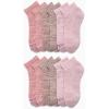 imageNautica Womens Quarter Cut Moisture Control Athletic Socks with Cushioned Comfort 12 PackMauve Assorted