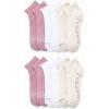 imageNautica Womens Quarter Cut Moisture Control Athletic Socks with Cushioned Comfort 12 PackPink Oatmeal