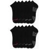 imageNautica Womens Quarter Cut Moisture Control Athletic Socks with Cushioned Comfort 12 PackSolid Black