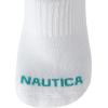 imageNautica Womens Quarter Cut Moisture Control Athletic Socks with Cushioned Comfort 12 PackSolid White