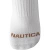 imageNautica Womens Quarter Cut Moisture Control Athletic Socks with Cushioned Comfort 12 PackWhite Stripe