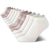imageNautica Womens Low Cut Socks  12 Pack Moisture Wicking Cushioned Athletic No Show Socks for WomenTan Assorted