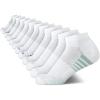 imageNautica Womens Quarter Cut Moisture Control Athletic Socks with Cushioned Comfort 12 PackAll White